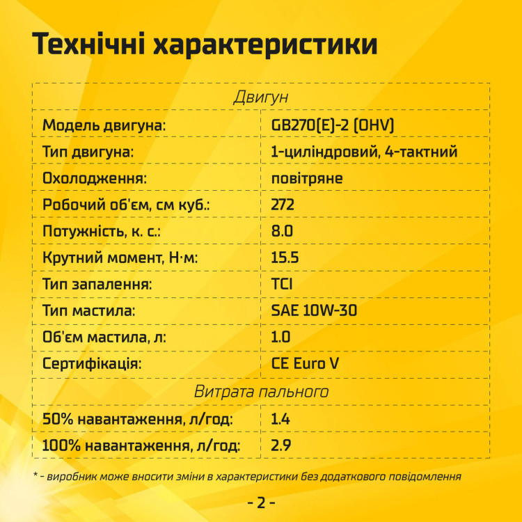 Бензиновий генератор на 3 кВт MB3700E-A