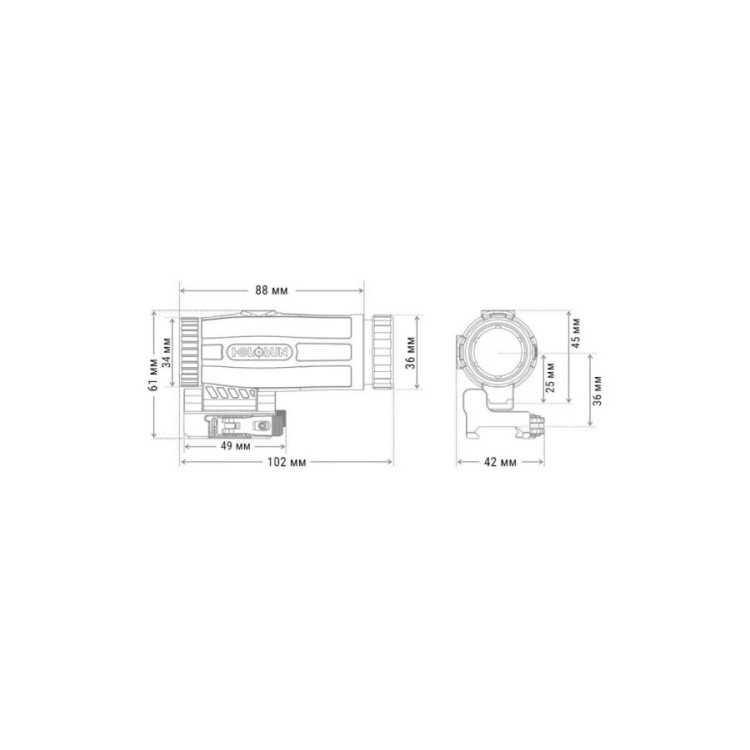 Збільшувач HOLOSUN HM3X 3X