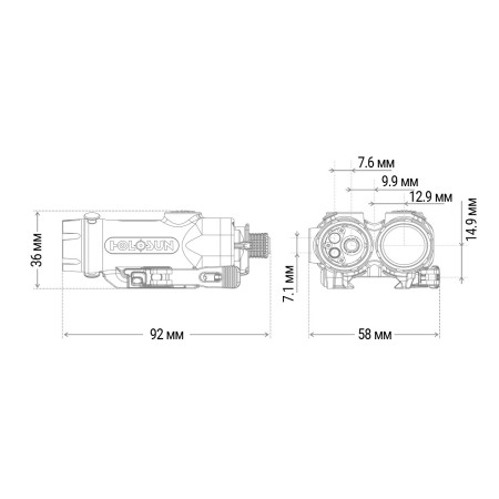 Тактический блок HOLOSUN LE321-GR (LE321G) Green & IR / White & IR illuminator