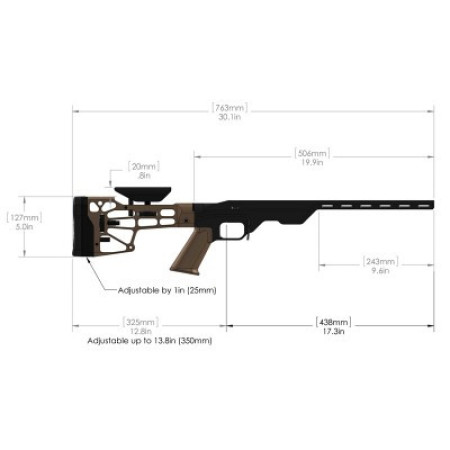 Шасі MDT LSS-XL для Howa 1500/Weatherby Vanguard LA Black