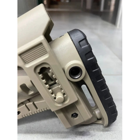 Приклад (база) DLG TBS COMPACT DLG-130-052, Койот, Mil-Spec, з високим підщечником 4 см, антабки