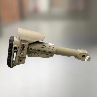 Прямой приклад DLG TACTICAL, телескоп, с подщечником, Койот (полный комплект), антабка на 2 стороны
