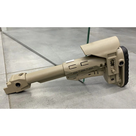 Прямой приклад DLG TACTICAL, телескоп, с подщечником, Койот (полный комплект), антабка на 2 стороны