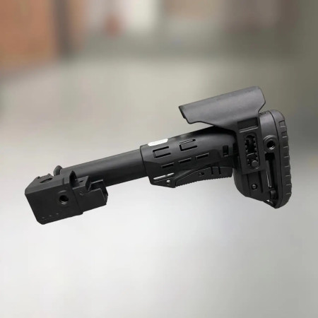 Складной приклад DLG TACTICAL DLG-130-052 с трубкой Mil-Spec DLG-147, Черный Складной приклад DLG TACTICAL DLG-130-052 с трубкой Mil-Spec DLG-147, Черный