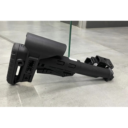 Складной приклад DLG TACTICAL DLG-130-052 с трубкой Mil-Spec DLG-147, Черный