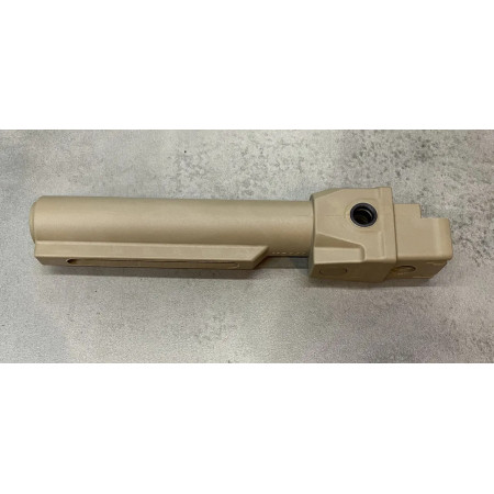 Труба для приклада АК фиксированная DLG-146-beige, Койот, Mil-Spec, АК 47/74 трубный фиксированный адаптер
