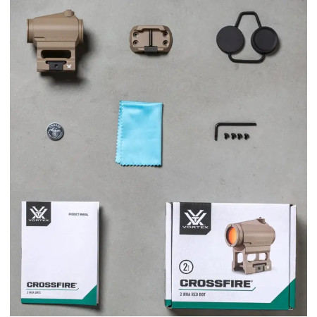 Приціл коліматорний Vortex Crossfire 2 MOA. Weaver. Tan