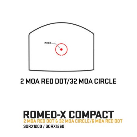 Приціл коліматорний Sig Optics ROMEO-X COMPACT, OPEN, 2 MOA DOT&32 MOA CIRCLE, BLACK SORX1200
