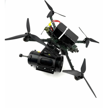 Комплект FPV-дрон Залізний лицар 13 (Хрущ 13") з оптоволокном на 10 км (внутрішній медіаконвертер) та кріпленням