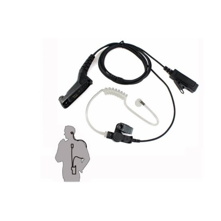 Скрытая гарнитура для Motorola DP4400/DP4600/DP4800 с PTT блоком