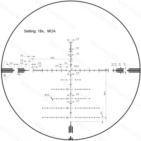 Приціл оптичний Vector Optics Orion Pro Max 3-18x50 (30 мм) HD illum. SFP VOR-5 MOA