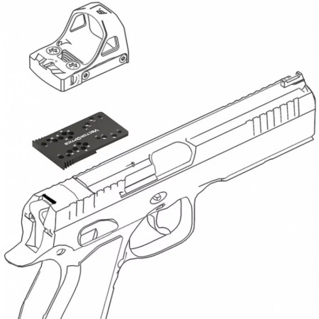 Универсальный адаптер Vector Optics на CZ Shadow 2/SP-01/P-10 C для коллиматоров