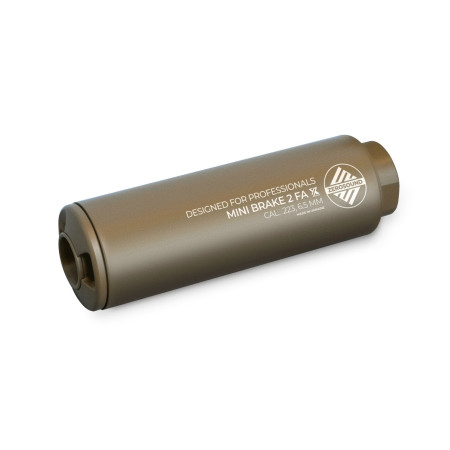 Саундмодератор Zerosound TITAN MINI BRAKE II Full Auto кал. 223 Rem (в комплекті с ДГК) різьба 1/2-28. FDE Саундмодератор Zerosound TITAN MINI BRAKE II Full Auto кал. 223 Rem (в комплекті с ДГК) різьба 1/2-28. FDE