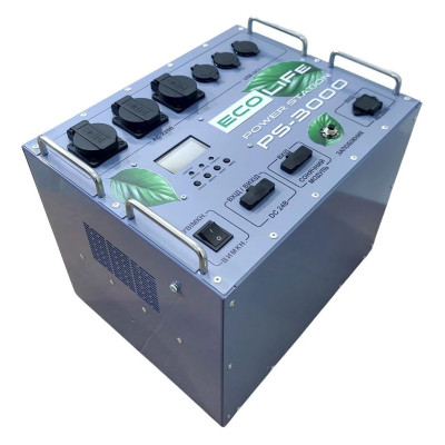 Потужна портативна зарядна станція ECOLIFE PS-5000: 5000Вт/5500Вт*год. Джерело безперебійного живлення (UPS): 5000W/5500Wh