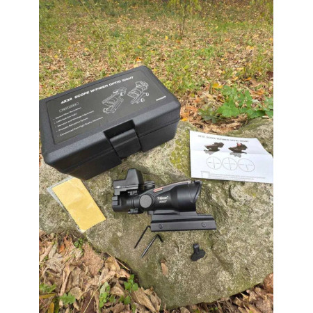 Оптический прицел Trijicon ACOG 4×32 с коллиматором RMR. Универсальный тактический прицел.